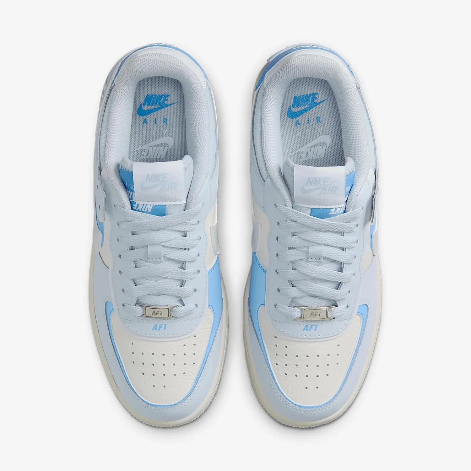 Nike Air Force 1 Shadow Women's Shoes (DZ1847-400, Blue Tint/University Blue/Sail/White)