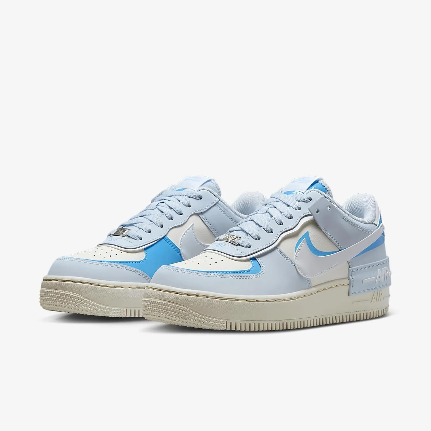Nike Air Force 1 Shadow Women's Shoes (DZ1847-400, Blue Tint/University Blue/Sail/White)