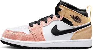 Nike Air Jordan 1 Mid SE Pre School PS Shoes DX4367 800 Flight Club Magic Ember/Sundial White Black - Size 2y