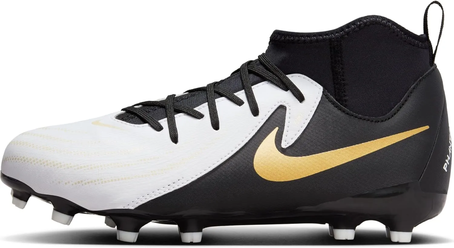 NIKE Boy's Monk Sneaker, White Black Gold, Women 2