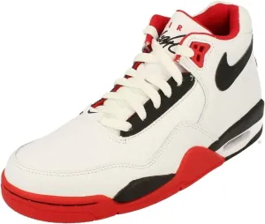 Nike BQ4212-100: Men's Flight Legacy White/Black/University Red Sneaker (8 D(M) US Men)