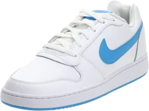 Nike Men's Ebernon Low Basketball Shoe, White/University Blue, 10 Regular US