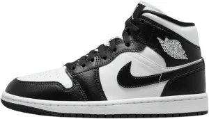 NIKE Women's Air Jordan 1 Sneaker, White Black Panda Mid, 7
