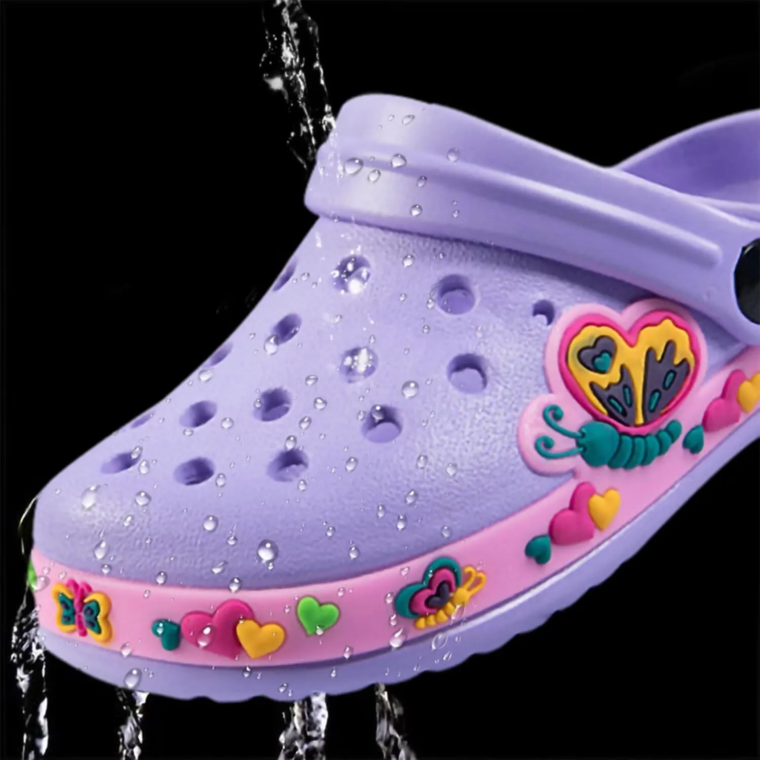 OHSNMAKSL Toddler Clog Slippers Garden Sandals Slip On Water Shoes Sneakers Cartoon Slides for Boys and Girls Children Beach Pool Shower