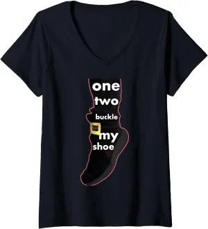 one two buckle my shoe V-Neck T-Shirt