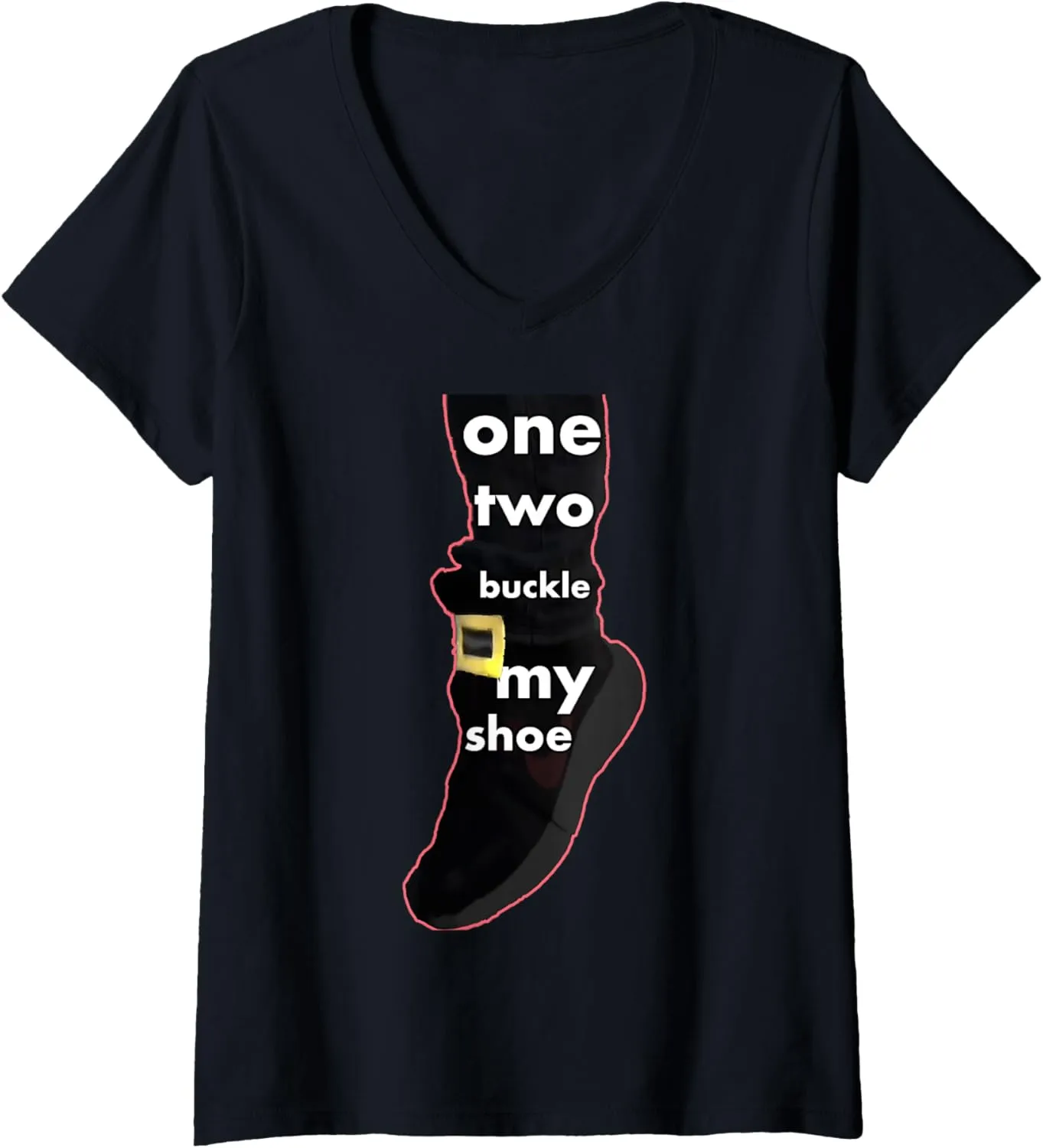 one two buckle my shoe V-Neck T-Shirt