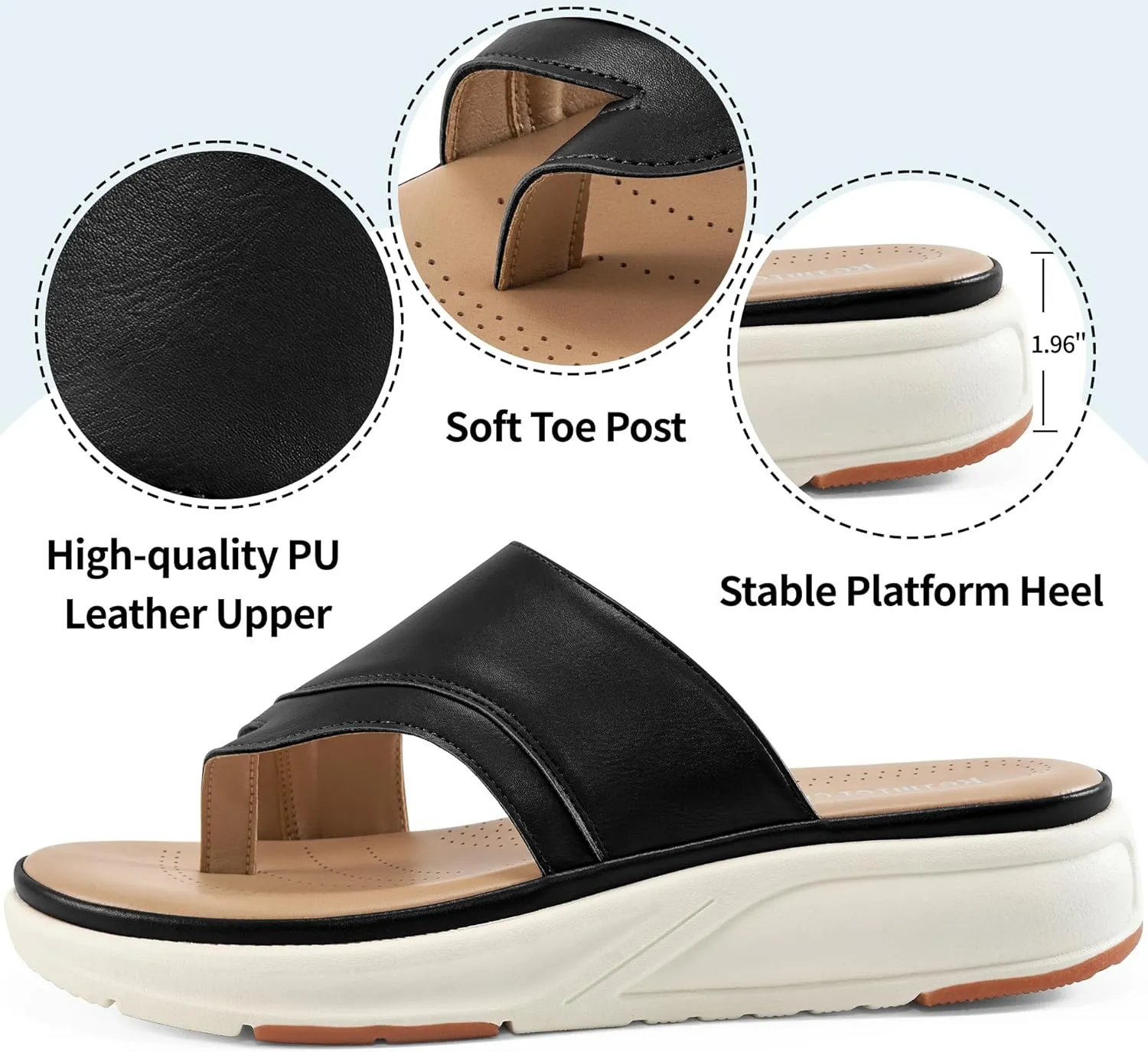 Orthopedic Sandals for Women Outdoor: Dressy Comfort Slides Womens Fashion - Casual Platform Ladies Walking Sandal