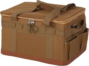 Outdoor Camping Storage Bag, 30L Hard Design Camping Storage Bag with Removable Dividers, Oxford Cloth Material, PU Leather Bottom, Vehicle Mounted Design, for Camping, Picnic,