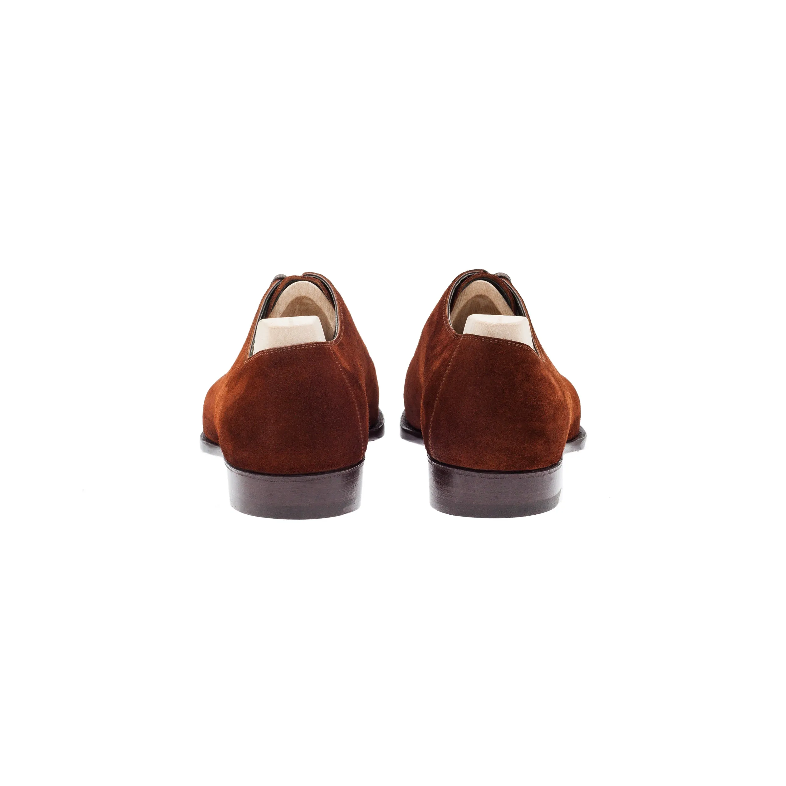 Oxford, center seam in Tabbachho suede Hunting calf leather, green lining