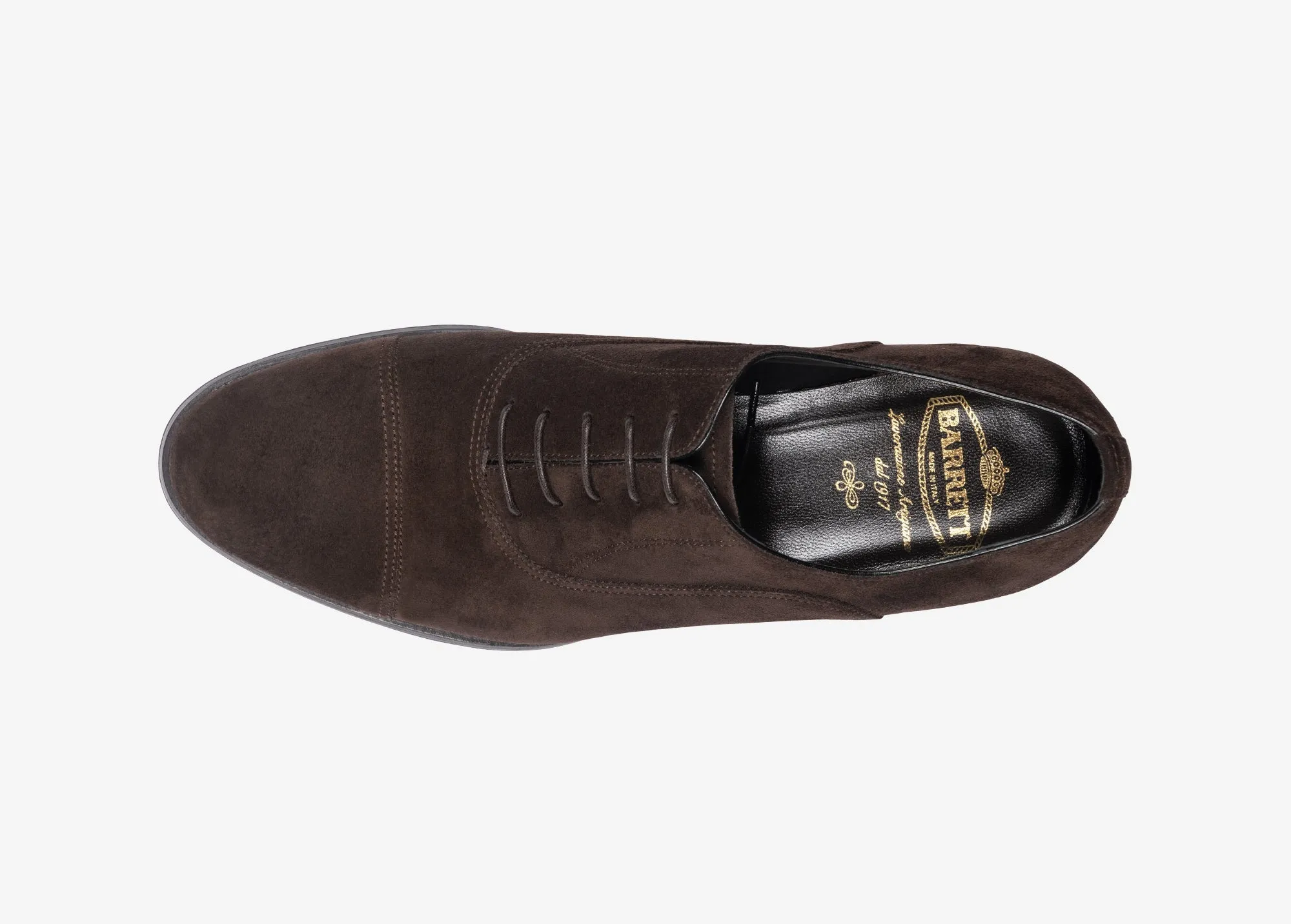 Oxford in suede marrone con puntale