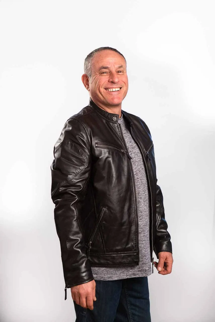 Oxford - Slim Fit Mens Leather Jacket