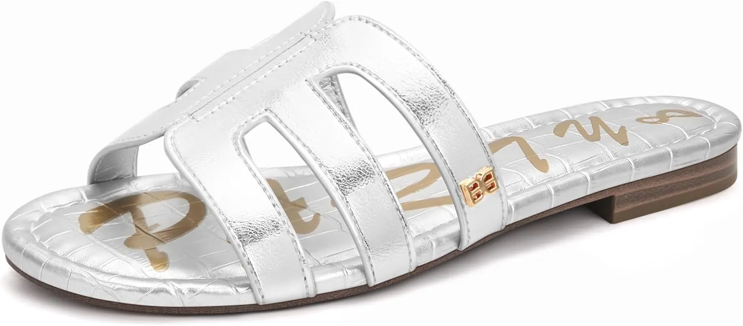 PARTY Women's Slide Sandals - Summer Open Toe H-Band Flat Sandal for Women, Slip On Casual Dressy Beach Ladies Sandal