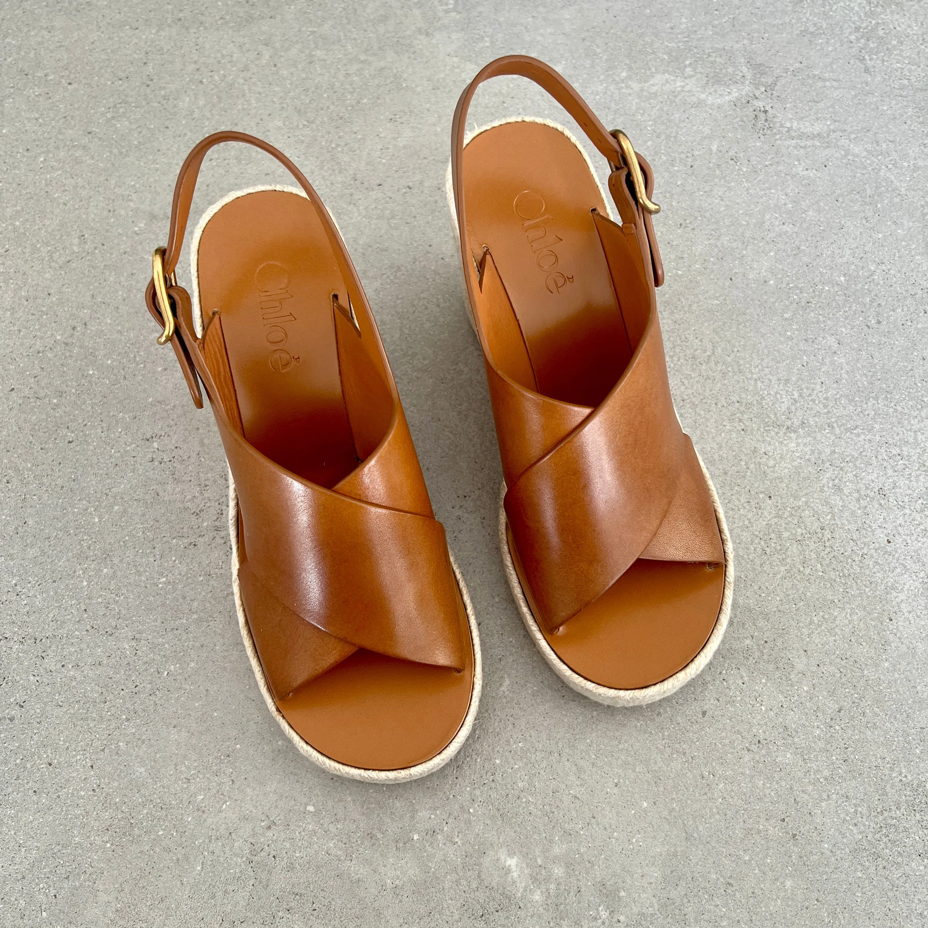 Pary Espadrille Wedge, Ginger Brown