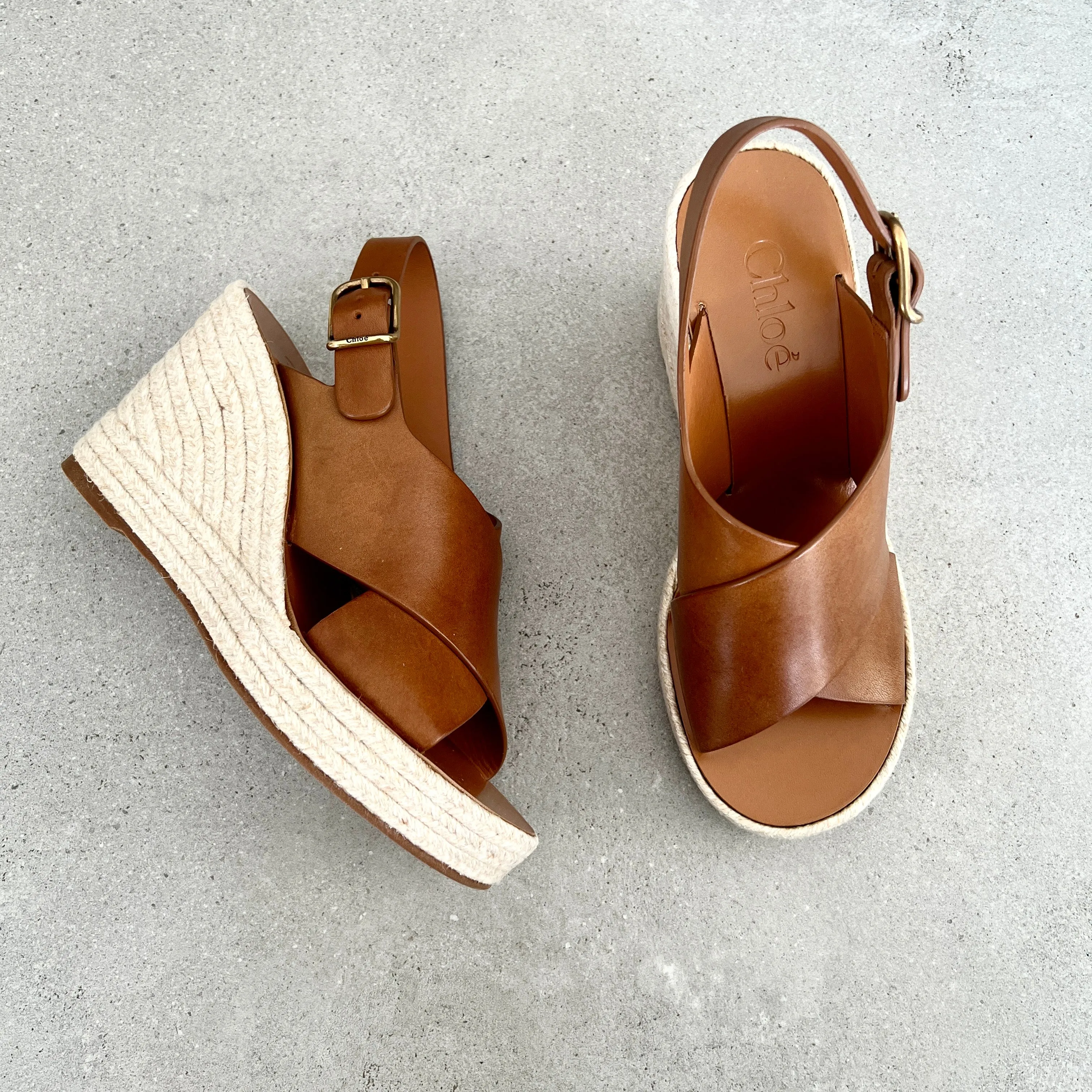 Pary Espadrille Wedge, Ginger Brown