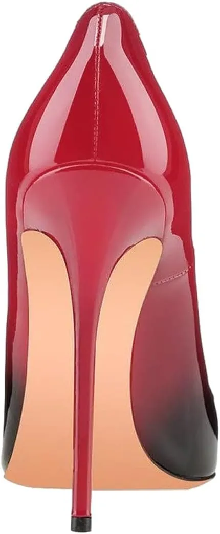 Pazzion Women Classic Closed Pointed Toe Super High Heel Pumps Fashion Slip On Stiletto Heeled Shoes for Casual Outdoor Outfit Size 4-16 US