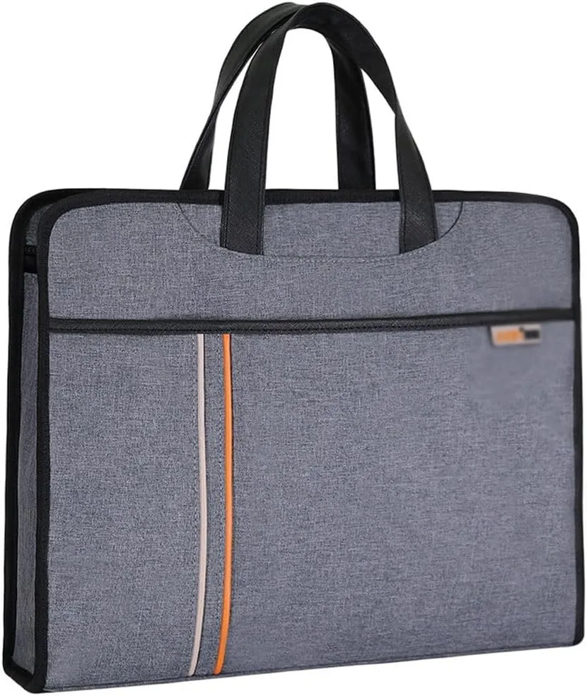 Portable Document Bag, Canvas, Conference Document Bag, Office Document Bag, Thickened Business Bag(D)