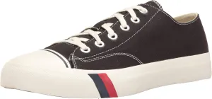 PRO-Keds Men's Royal Lo Lace Up Fashion Sneaker, Black Canvas, 4