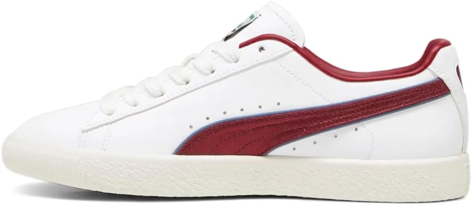 Puma Mens Clyde Varsity Lace Up Sneakers Shoes Casual - White