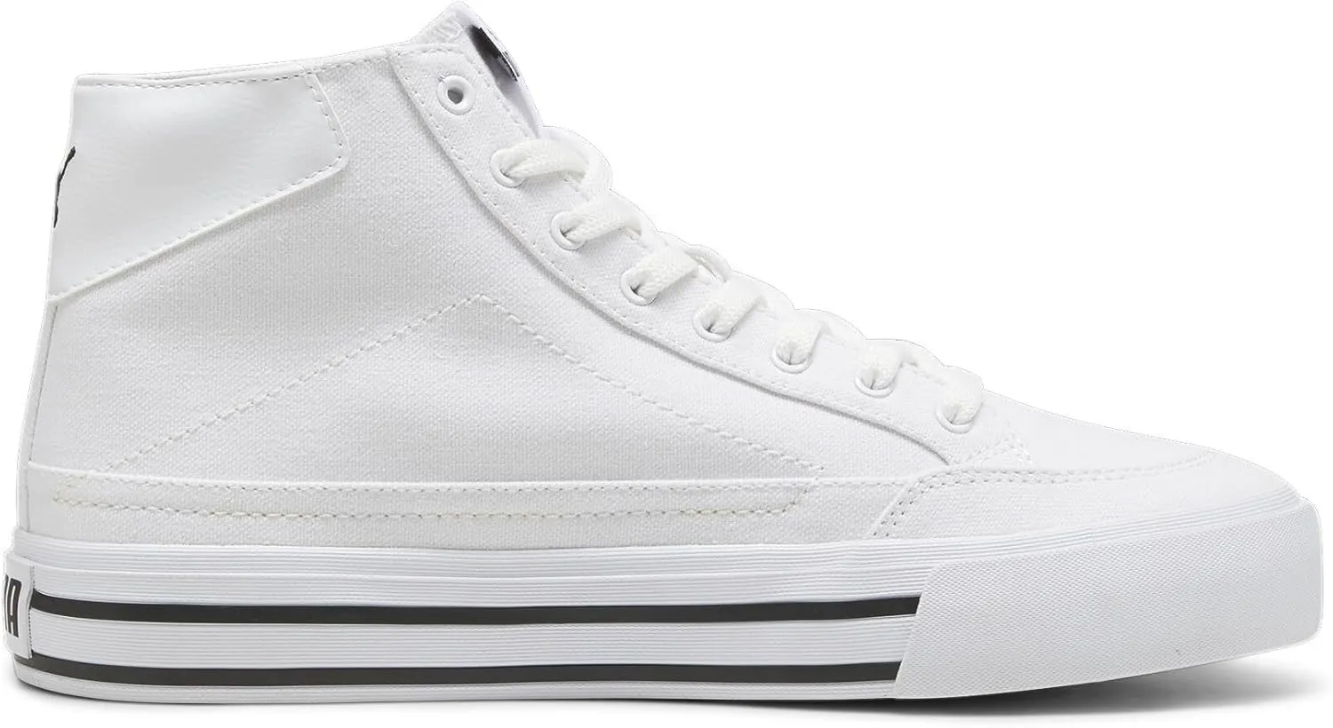 PUMA Men's Court Classic Vulc Mid Shoes, Black-White, 13