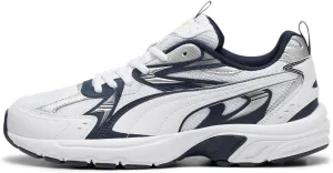 PUMA Men's Milenio Tech Sneaker, Club Navy White Silver, 14