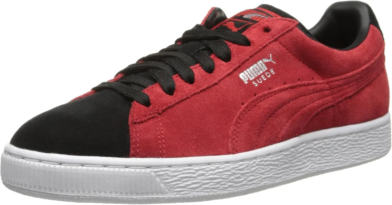 PUMA Men's Suede Classic   Sneaker, High Risk Red/Black, 4 M US