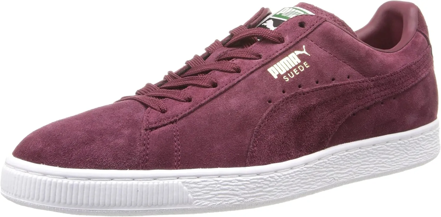 PUMA Men's Suede Classic   Sneaker, Zinfandel/White, 9 M US