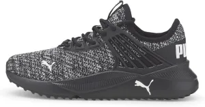 Puma Pacer Future Doubleknit Sneaker, Black Black White, 5.5 US Unisex Big Kid