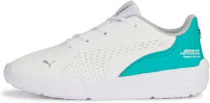 PUMA Unisex-Child Alternative Closure Shoes AMG Petronas Drift Cat Decima Hook and Loop Sneaker, White-Spectra Green-Mercedes Team Silver, 11.5 US Little Kid