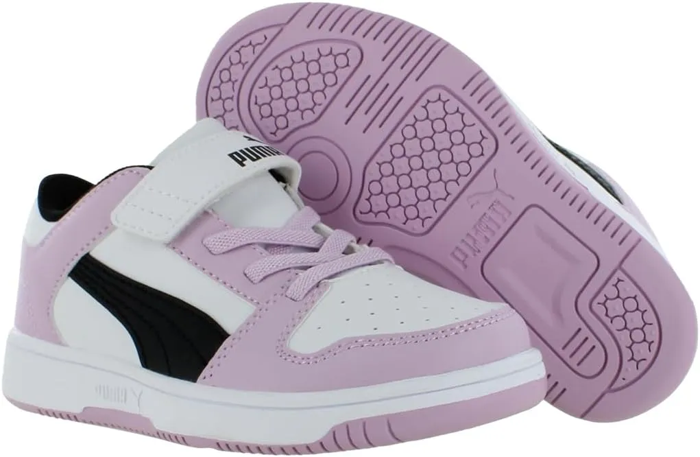 PUMA Unisex-Child Rebound Layup Hook and Loop Sneaker