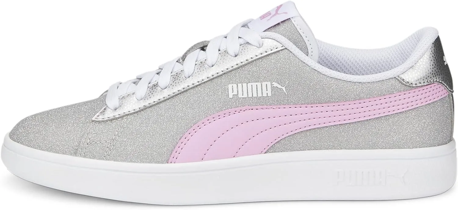 PUMA Unisex-Child Shoes Smash Sneaker, Peacoat White, 5 US Big Kid