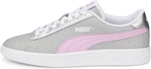 PUMA Unisex-Child Shoes Smash Sneaker, Peacoat White, 5 US Big Kid