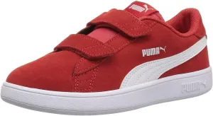 PUMA Unisex Child Smash 2 Hook And Loop Sneaker, High Risk Red/Puma White, 2.5 Little Kid US