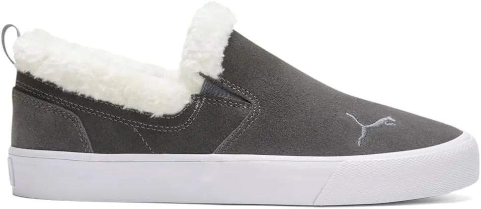 PUMA Womens Bari Comfort Sherpa Slip On Sneakers Shoes Casual - Grey - Size 7.5 M