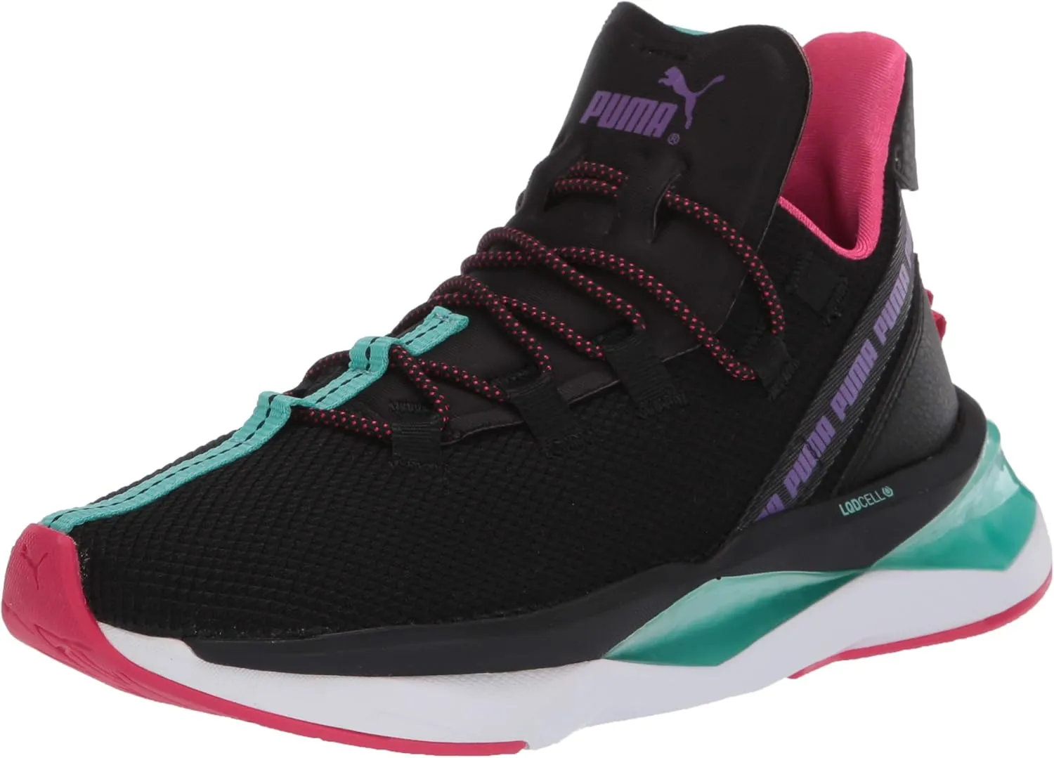 PUMA Women's LQDCell Shatter Sneaker,Black Blue,7