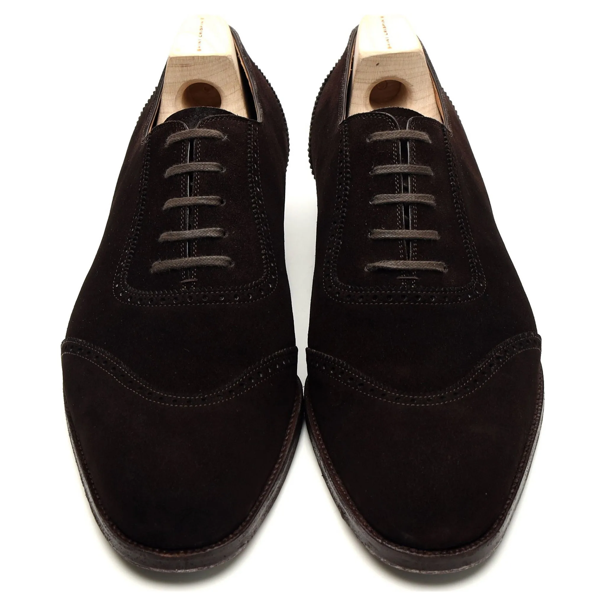 'Queens 564' Dark Brown Suede Oxford UK 11 F