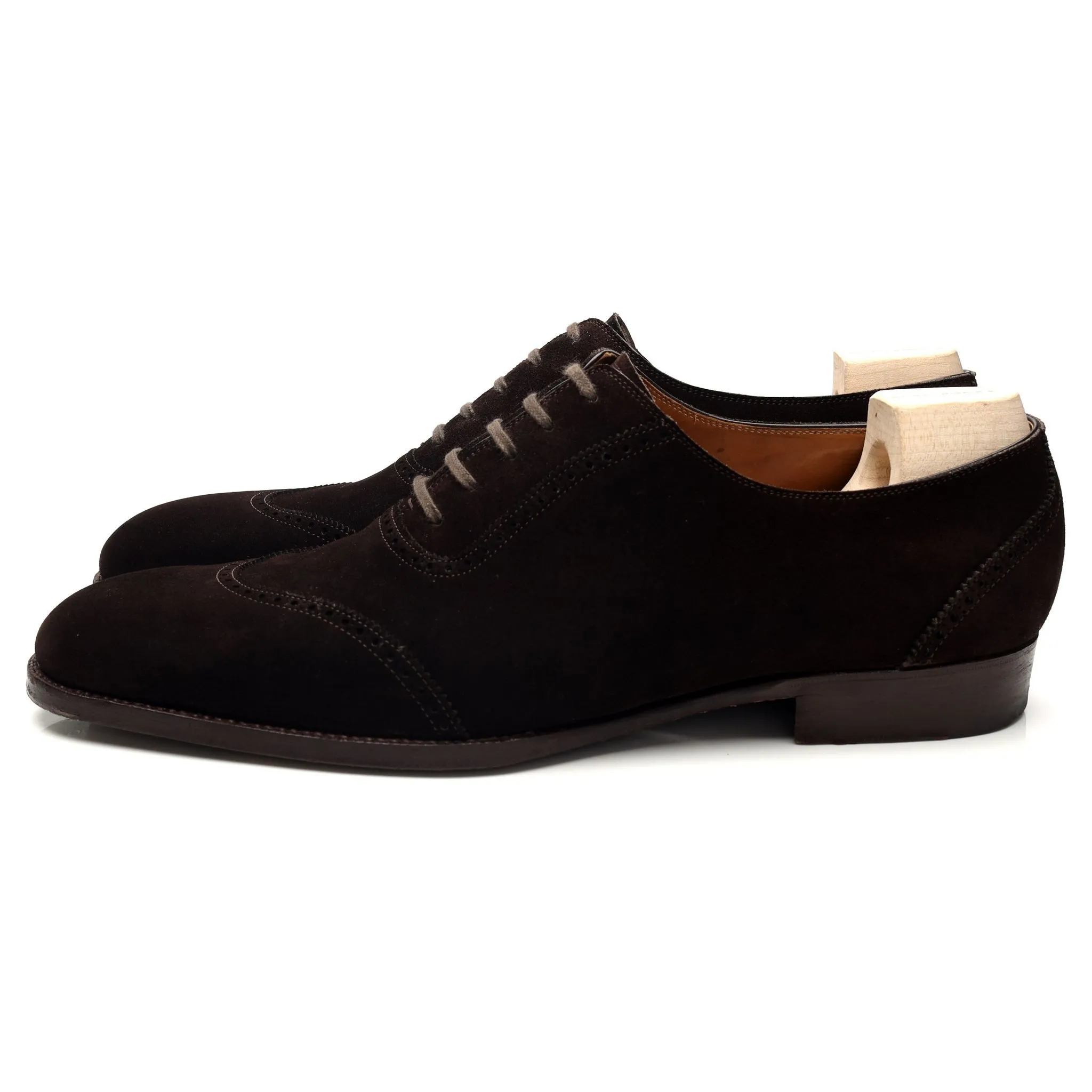 'Queens 564' Dark Brown Suede Oxford UK 11 F