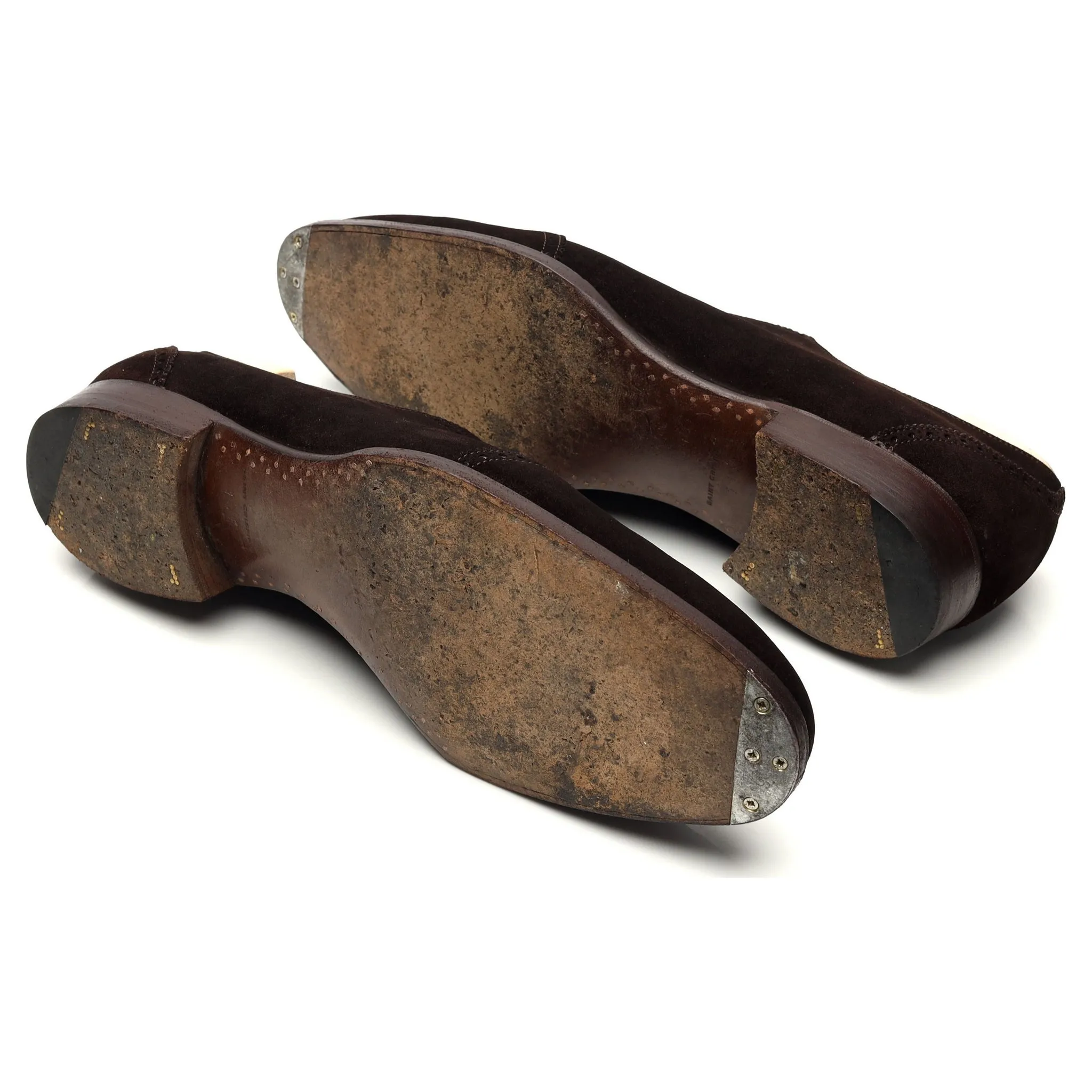 'Queens 564' Dark Brown Suede Oxford UK 11 F