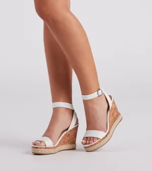 Ready For Brunch Cork Espadrille Wedges