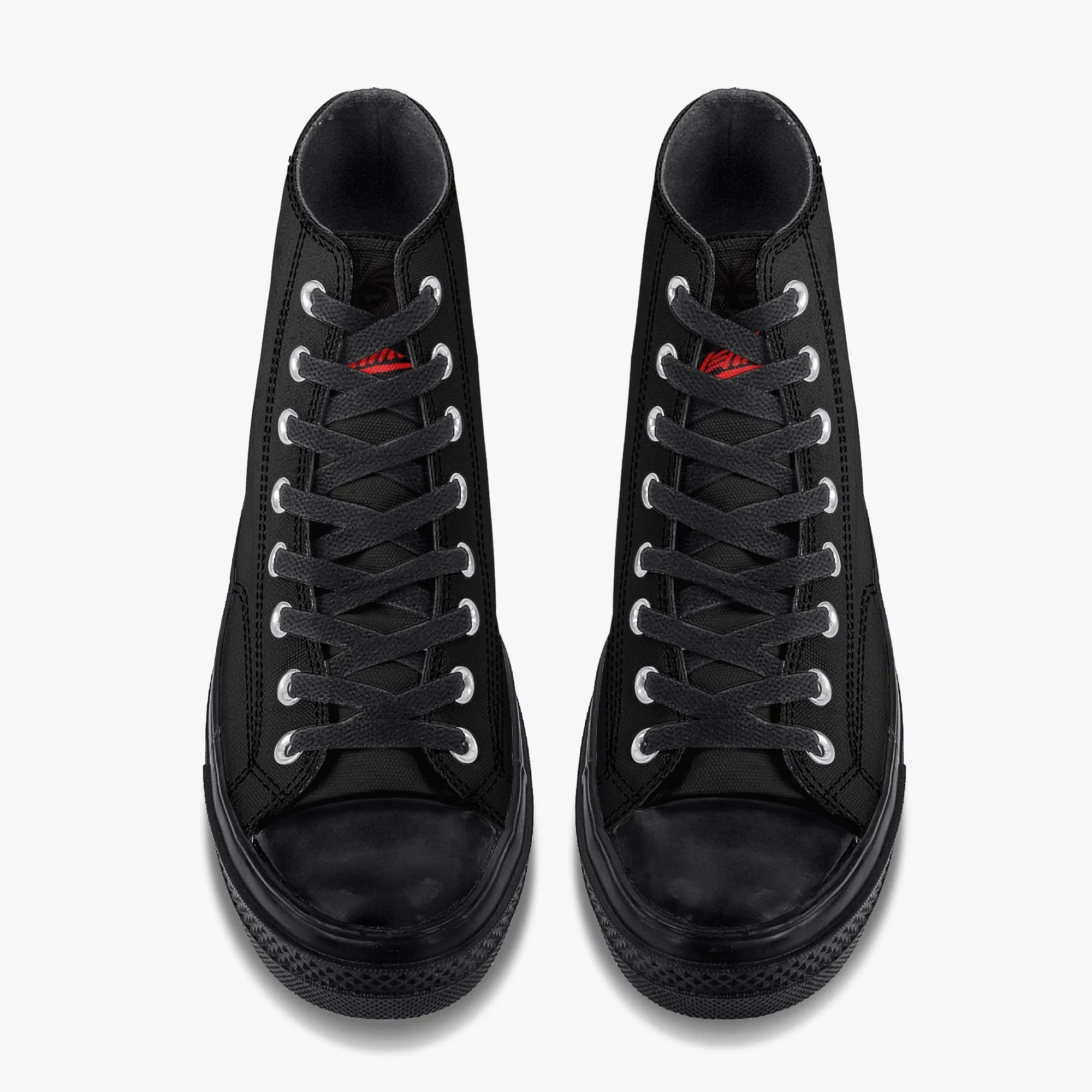 Red Hexagon Stealth Canvas Basketball Shoe