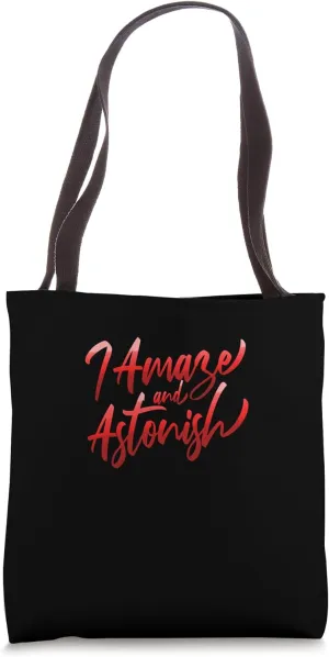 Red I Amaze & Astonish Red Graphic Tote Bag