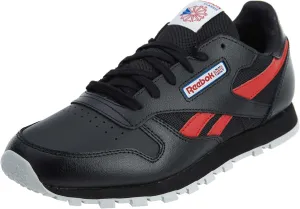 Reebok Cl Leather So Sneaker Big Kids Style: BS8958-Black/Red/Blue/Grey Size: 6.5