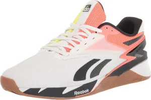 Reebok Unisex Nano X22 Sneaker, FTWR White/Orange Flare/Solar Acid Yellow, 13 US Men
