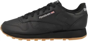 Reebok Women's Classic Leathers Sneaker, Black, 25.5 cm