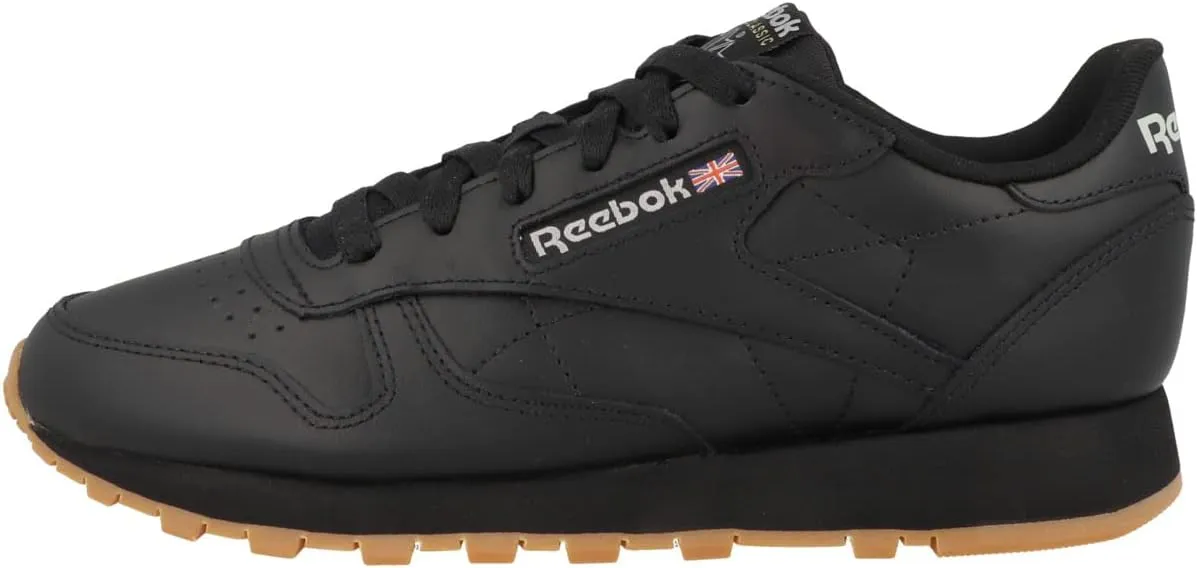 Reebok Women's Classic Leathers Sneaker, Black, 25.5 cm