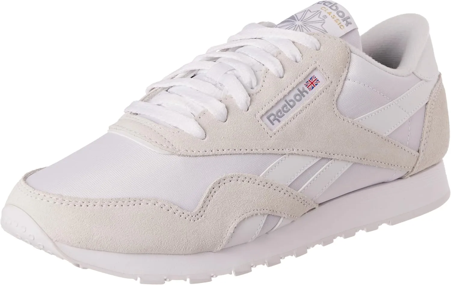 Reebok Women's Classic Nylon Sneaker, Ftwr White Ftwr White Ftwr White, 8 US