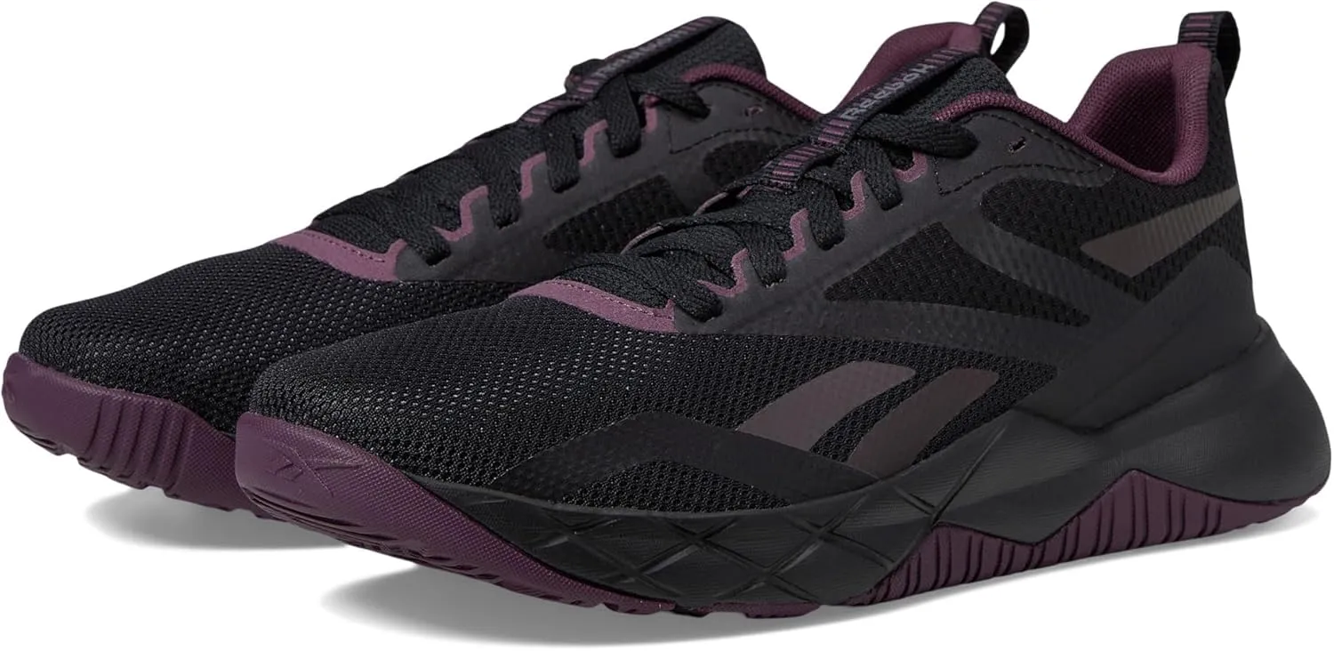 Reebok Women's NFX Trainer Sneaker, Black/Midnight Plum/Footwear White, 7