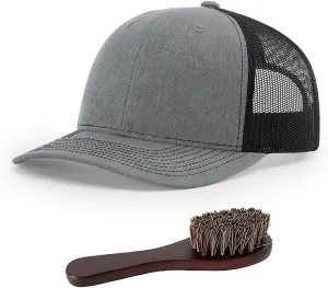 Richardson 112 Trucker XL Structured Classic Adjustable Snapback Hat Bundle with THP Hat & Clothing Brush Extra Large
