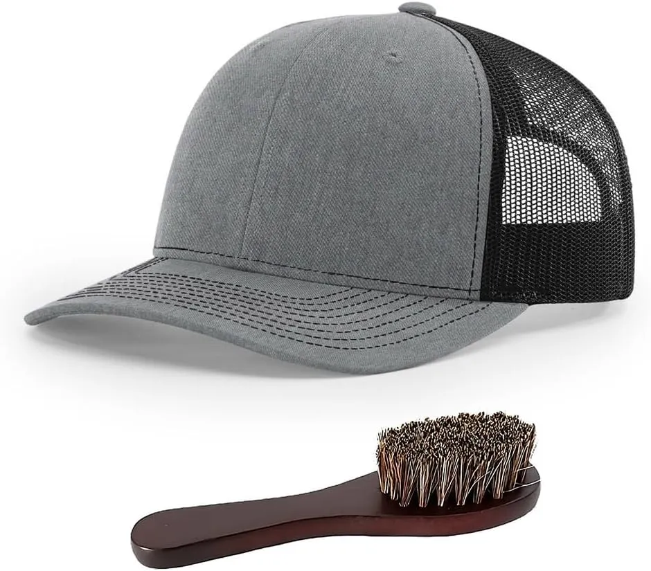 Richardson 112 Trucker XL Structured Classic Adjustable Snapback Hat Bundle with THP Hat & Clothing Brush Extra Large