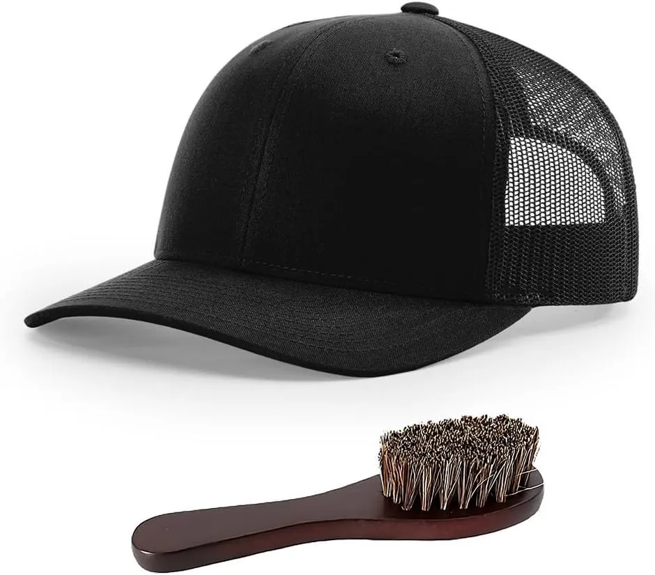 Richardson 112 Trucker XL Structured Classic Adjustable Snapback Hat Bundle with THP Hat & Clothing Brush Extra Large
