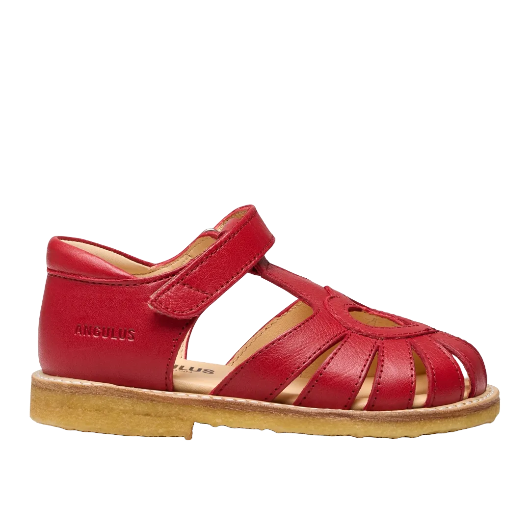 Sandal with heart detail and velcro closure